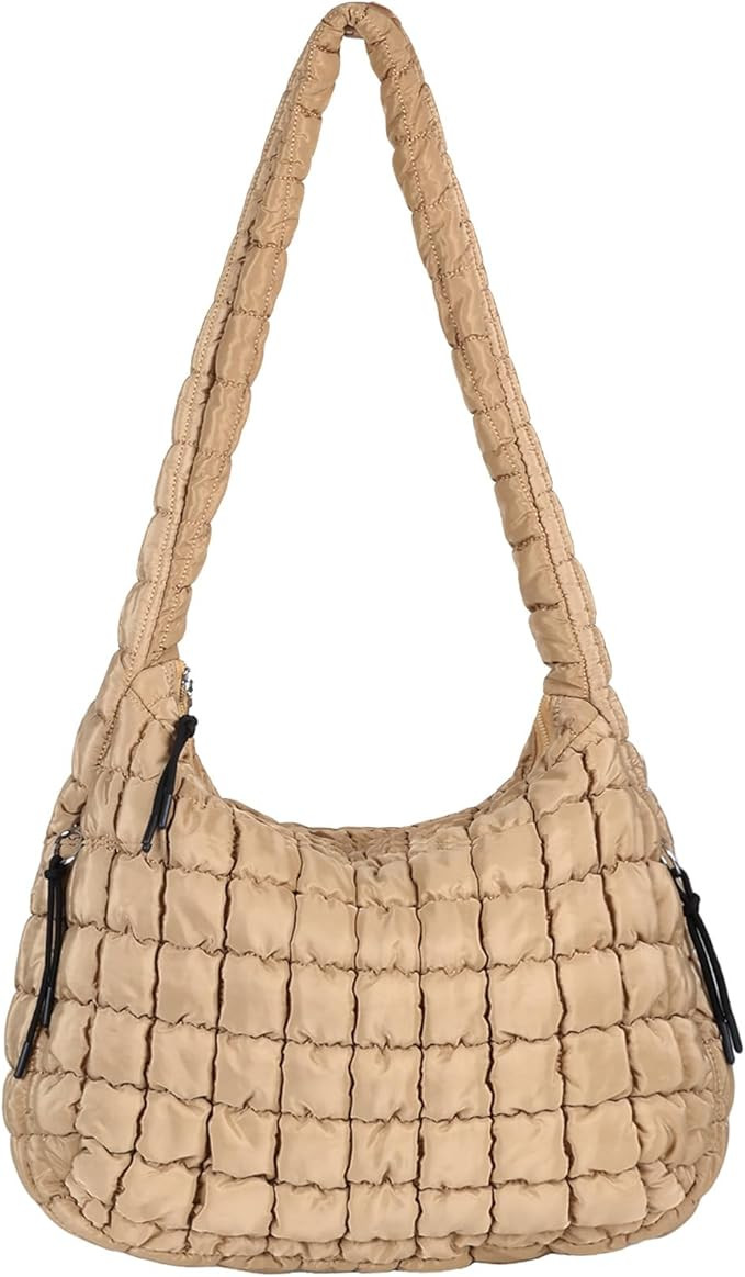 Quilted Tote Bag Large Quilted Puffer Tote Bag, Lightweight Hobo Handbag Down Cotton Padding Shou... | Amazon (US)