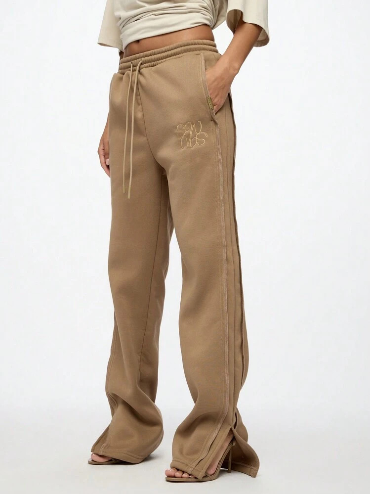 SUMWON WOMEN Flare Fit Side Split Sweatpants | SHEIN
