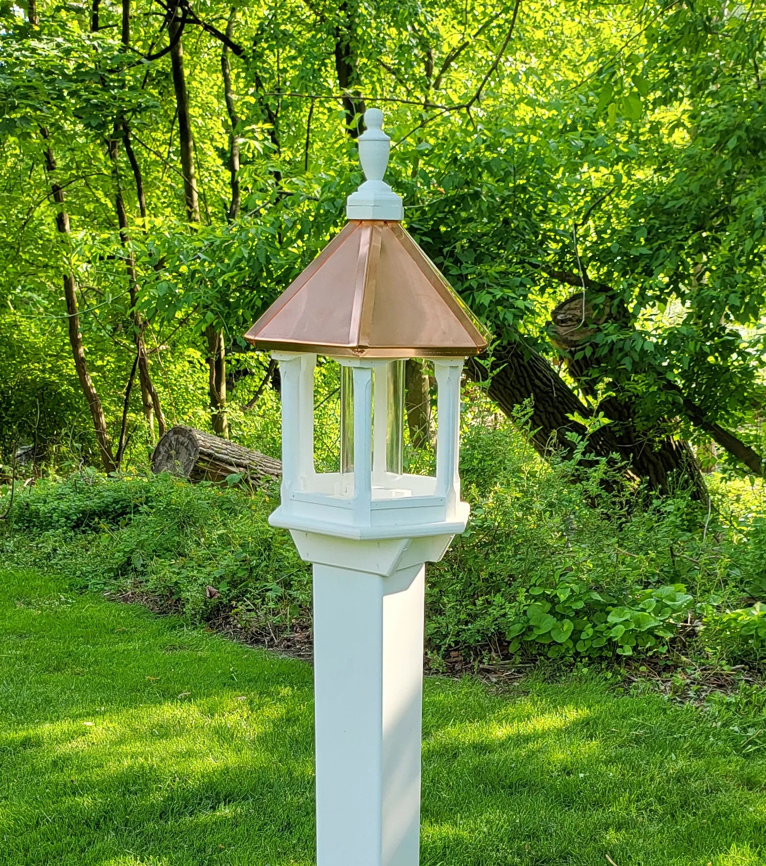 Amish Handmade Copper Roof Bird Feeder, Weather-Resistant | Wayfair North America