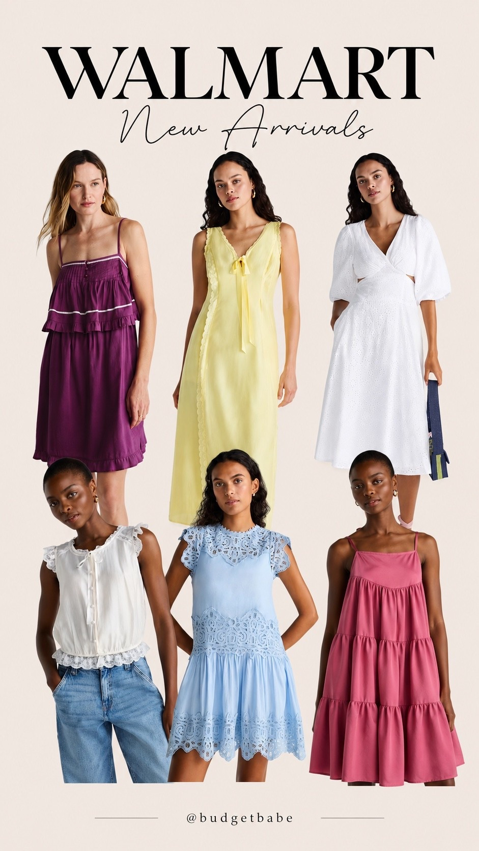 Walmart new arrivals for summer include the prettiest dresses and feminine tops! #walmartfashion #walmartfinds