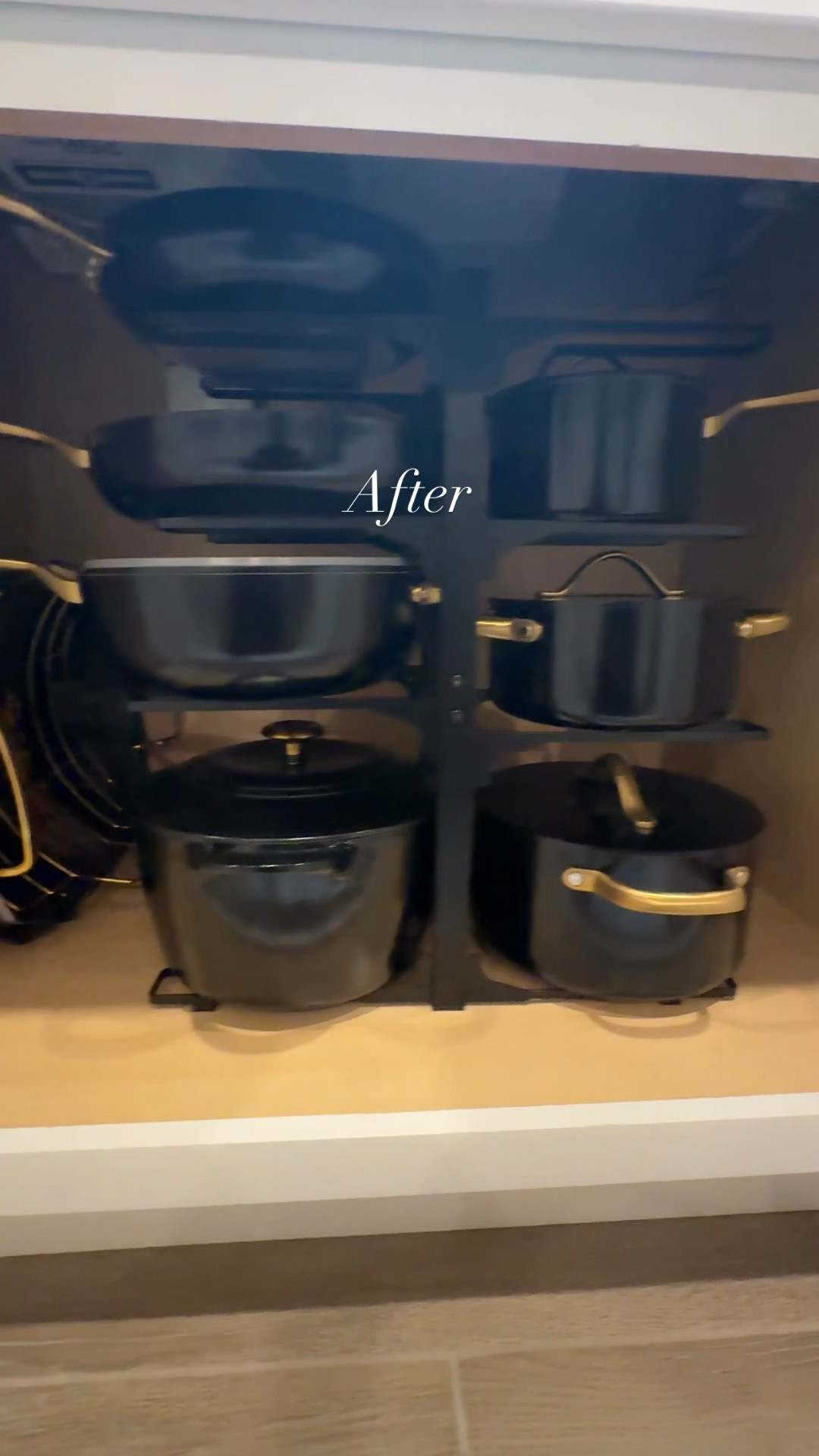 No more pot clutter in the cabinet! Love how organized and accessible my favorite cookware is now. 😍

#LTKVideo #LTKHome #LTKStyleTip
