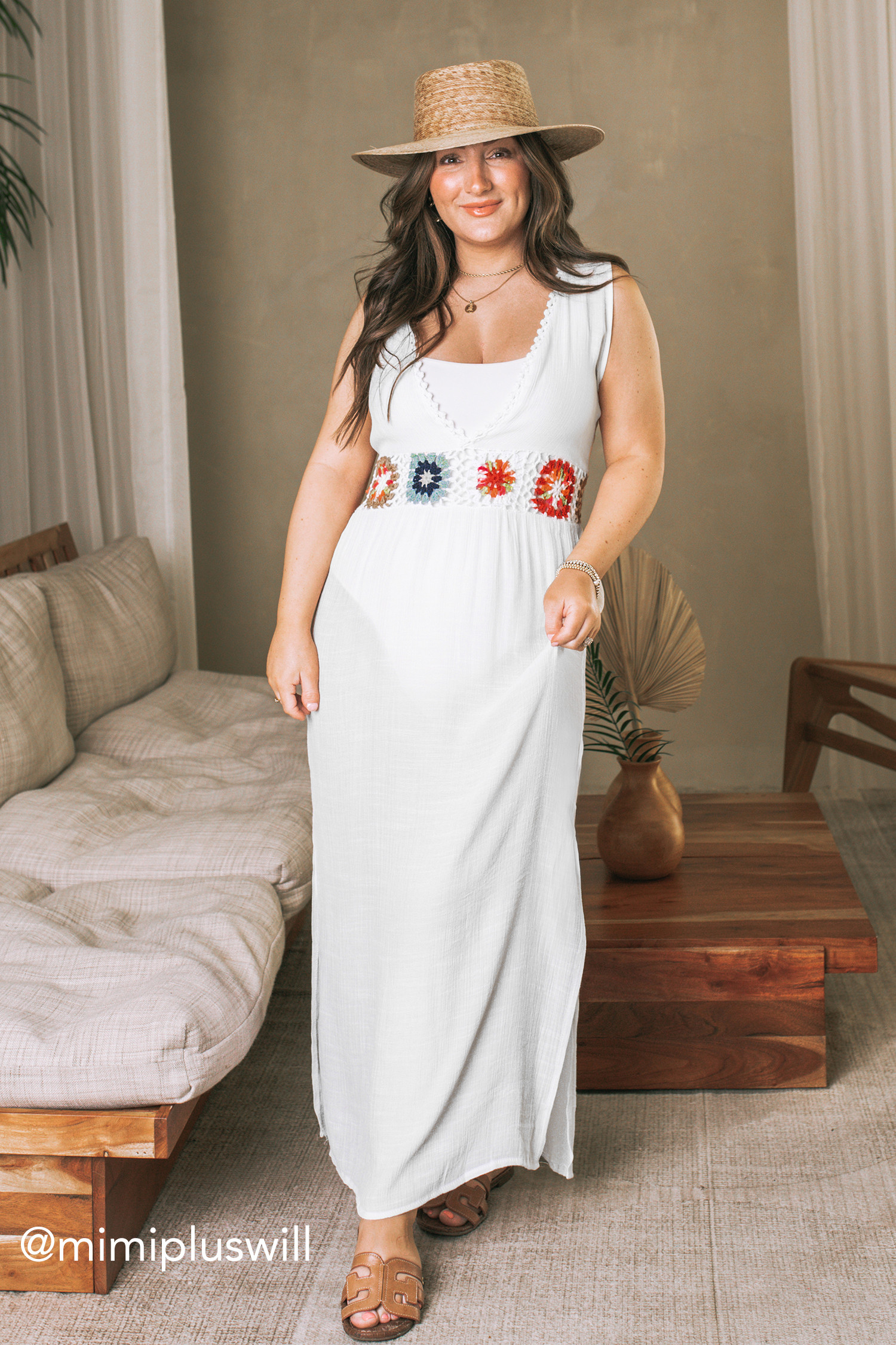 Plunging V-Neck Crochet Maxi Cover-Up | Cupshe US