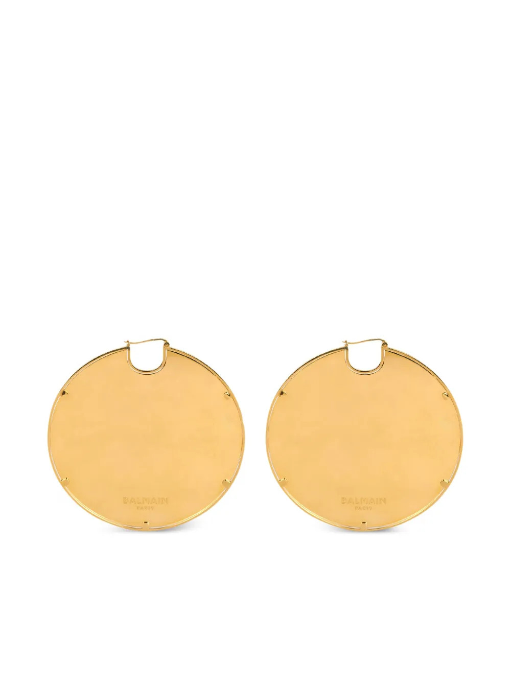 Balmain logo-engraved Hoop Earrings | Gold | FARFETCH | Farfetch Global