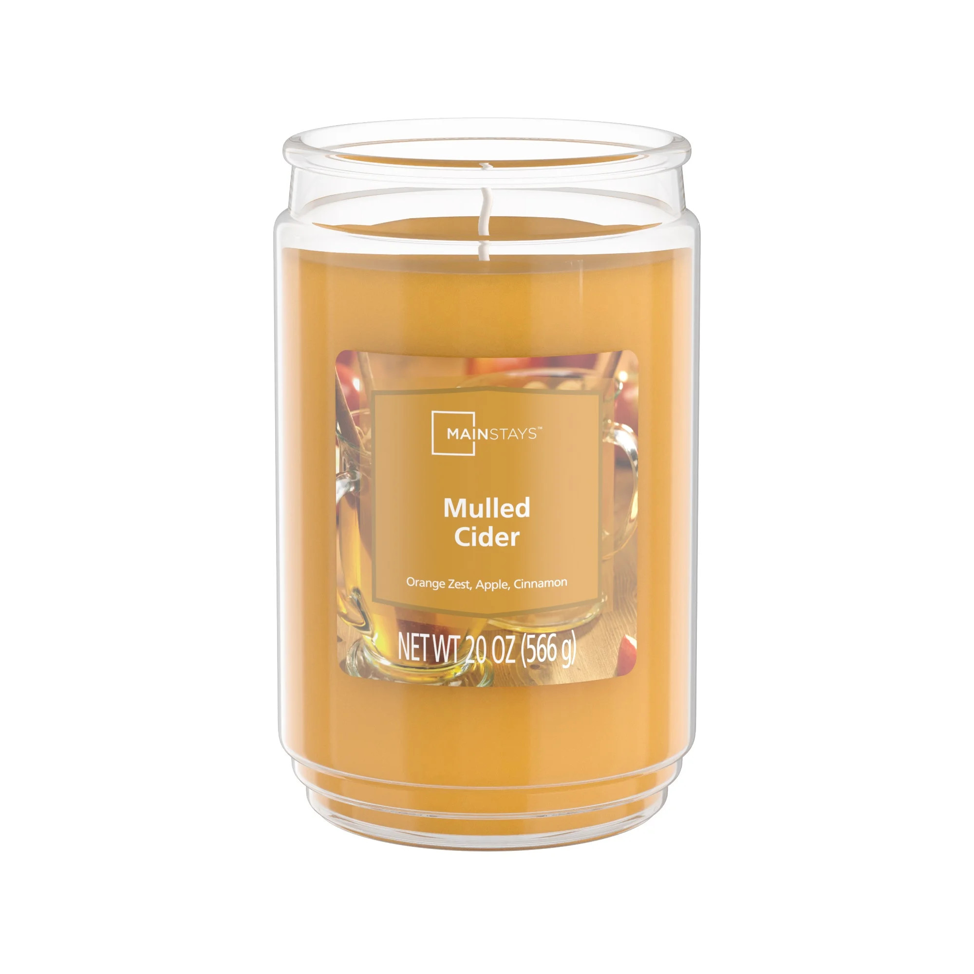 Mainstays Mulled Cider Single-Wick Jar Candle, 20 oz. - Walmart.com | Walmart (US)