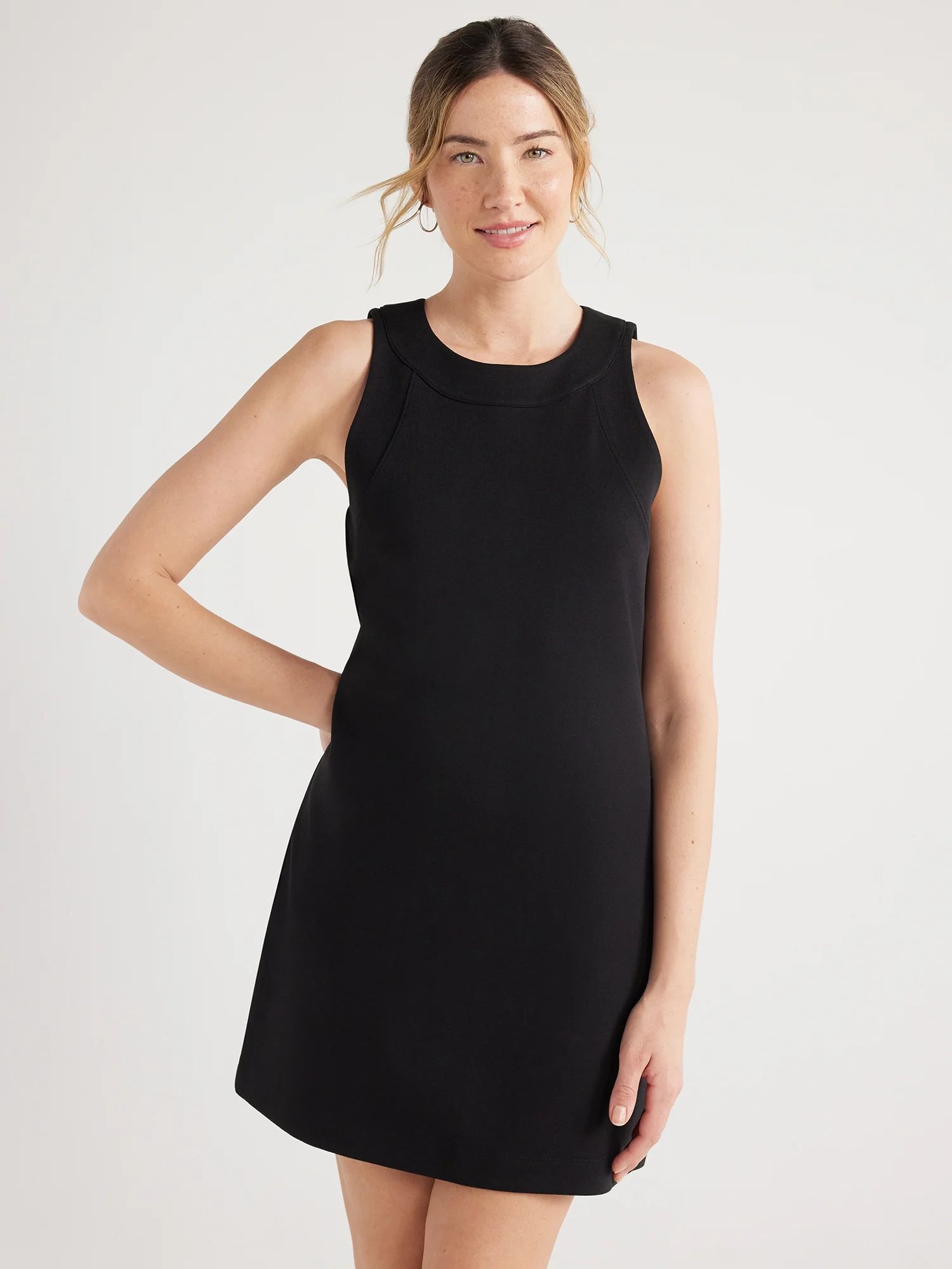 Free Assembly Women's Sleeveless Wide Strap Mini Dress, Sizes XS-XXL | Walmart (US)