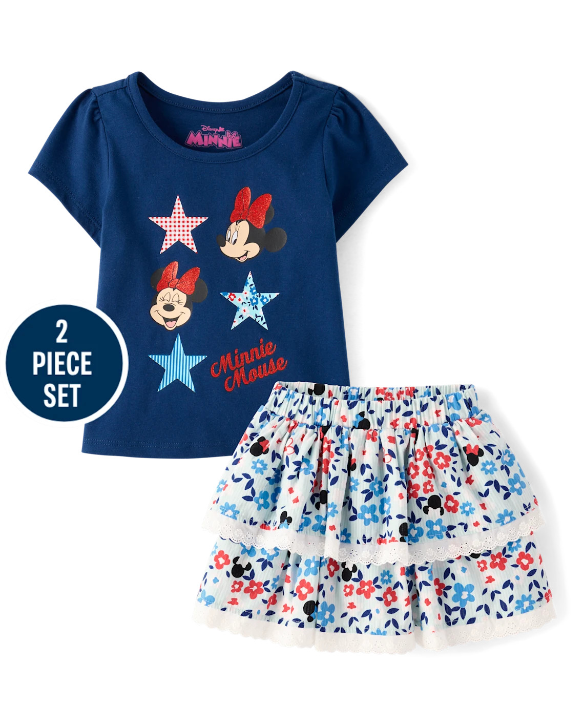 Toddler Girls Minnie Mouse™ Americana 2-Piece Outfit Set - blue | The Children's Place