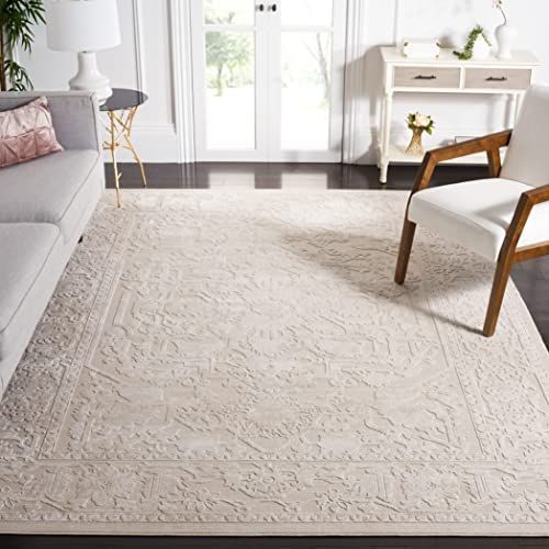 SAFAVIEH Reflection Collection 9' x 12' Cream / Ivory RFT665D Vintage Distressed Area Rug | Amazon (US)