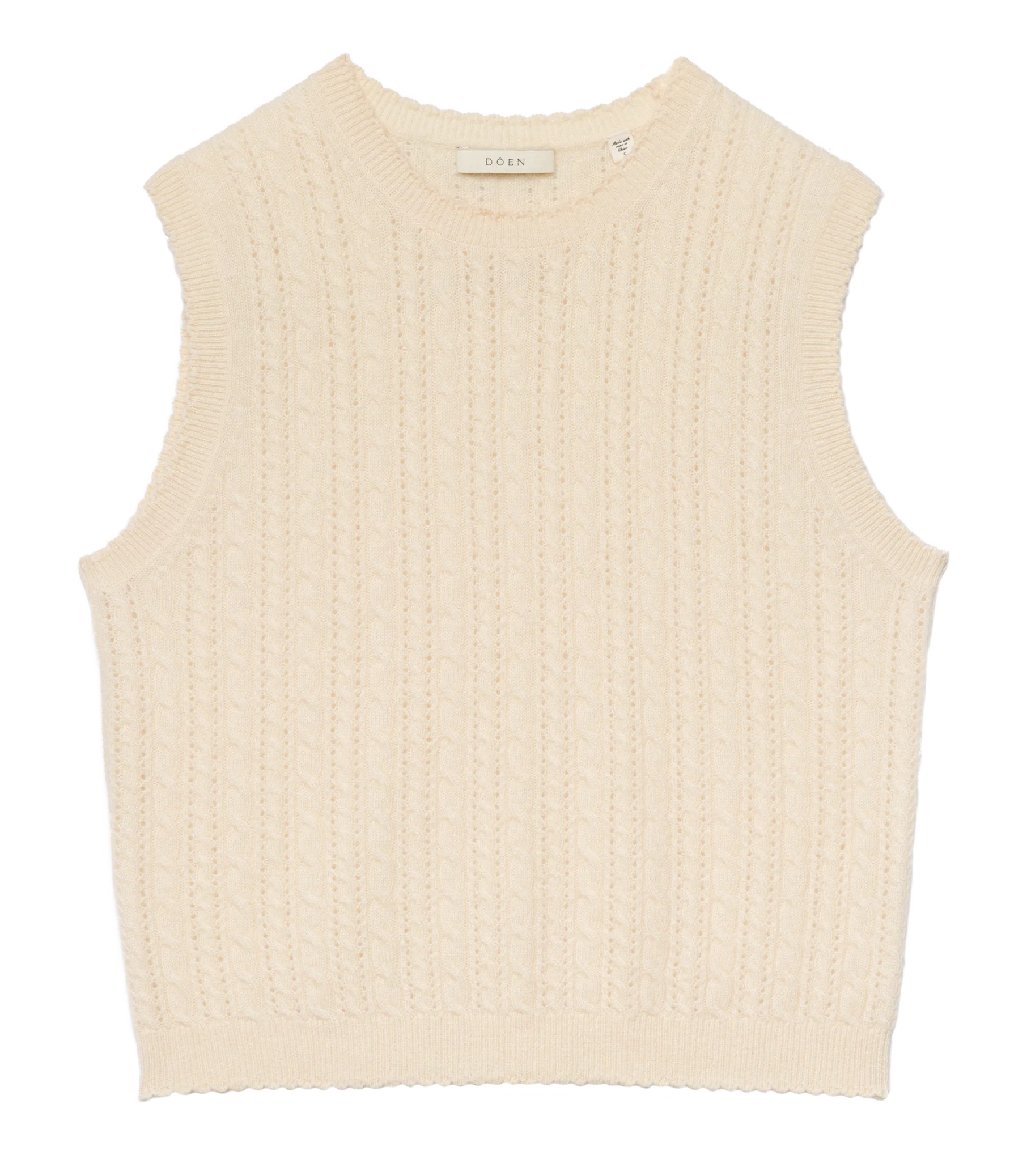 Louden Cashmere Cable Top - Dogwood | DÔEN | DOEN