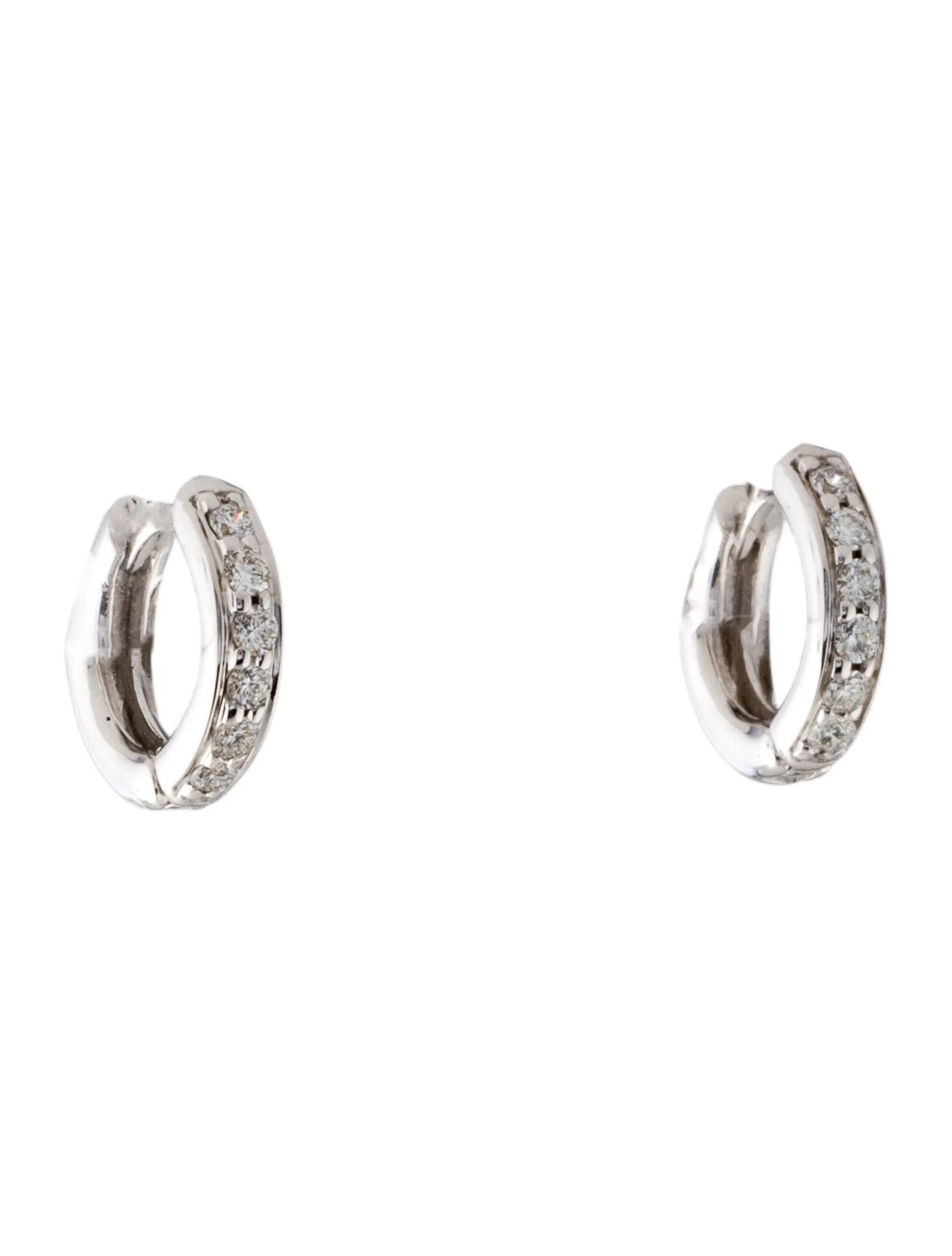 Earrings Diamond Huggie Earrings - Huggie, Earrings - EARRI396952 | The RealReal | The RealReal