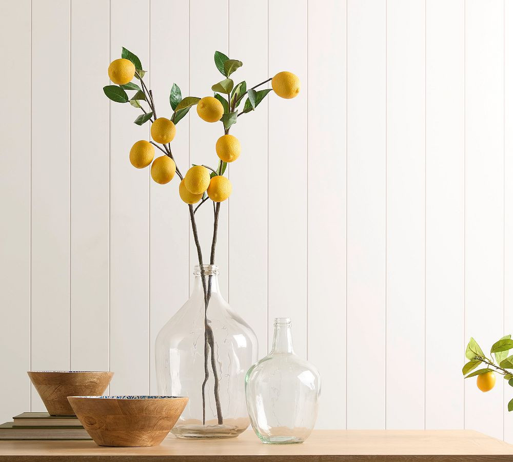 Faux Lemon Branch, 35.5"", Set of 3 - Yellow | Pottery Barn (US)