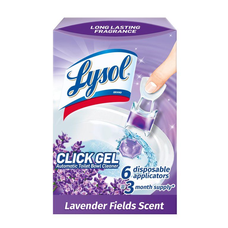 Lysol Click Gel Automatic Toilet Bowl Cleaner, Lavender Scent, 6ct | Walmart (US)