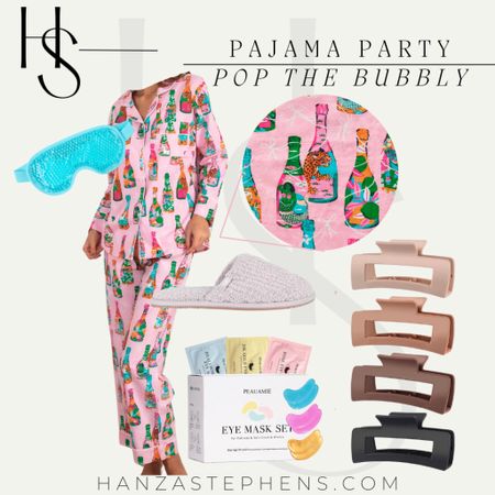 Pajama party: pop the bubbly with this beyond cute champagne bottle pong lounge set!! I love the vibrant colors - and so size inclusive! Pajamas run from XXS - 6X

#LTKparties #LTKstyletip #LTKplussize