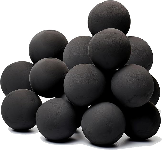 Fxswety Ceramic Fireballs Fireplace Balls,3 inch 15 Pack Fire Balls for Fire Pits Propane & Gas F... | Amazon (US)