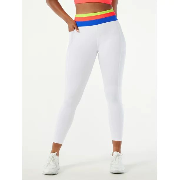 Love & Sports Women's Color Band Leggings - Walmart.com | Walmart (US)