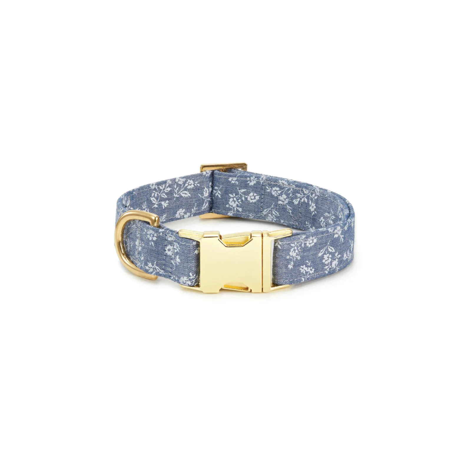 Floral Dog Collar in Chambray | Brooke and Lou