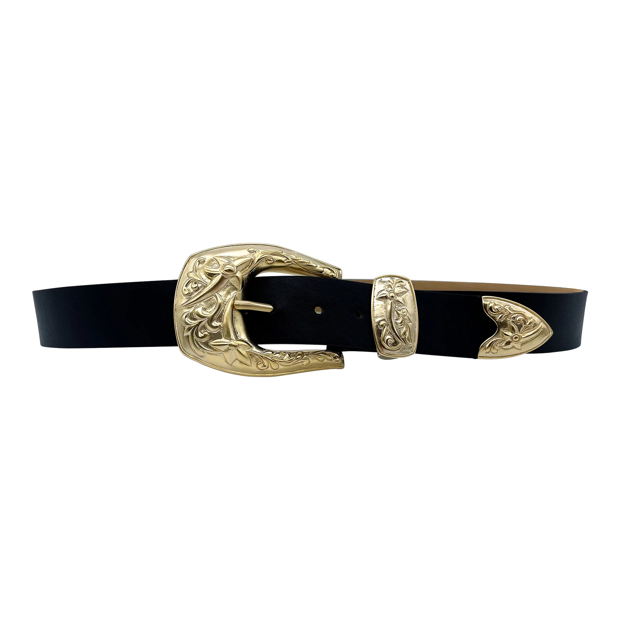 LeAnn Belt - Light Gold Italian Leather Western Belt | Streets Ahead | Streets Ahead Inc
