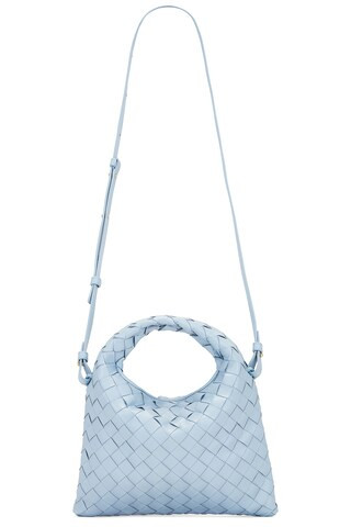 Bottega Veneta Mini Hop Bag in Ice & Muse Brass - Baby Blue. Size all. | FWRD 