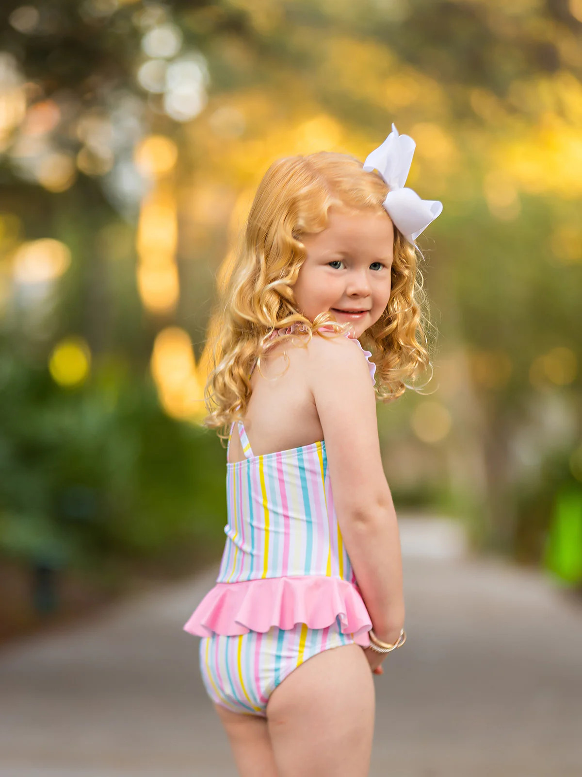 Grand Lagoon Pastel Stripe One-Piece Swimsuit | The Oaks Apparel Company