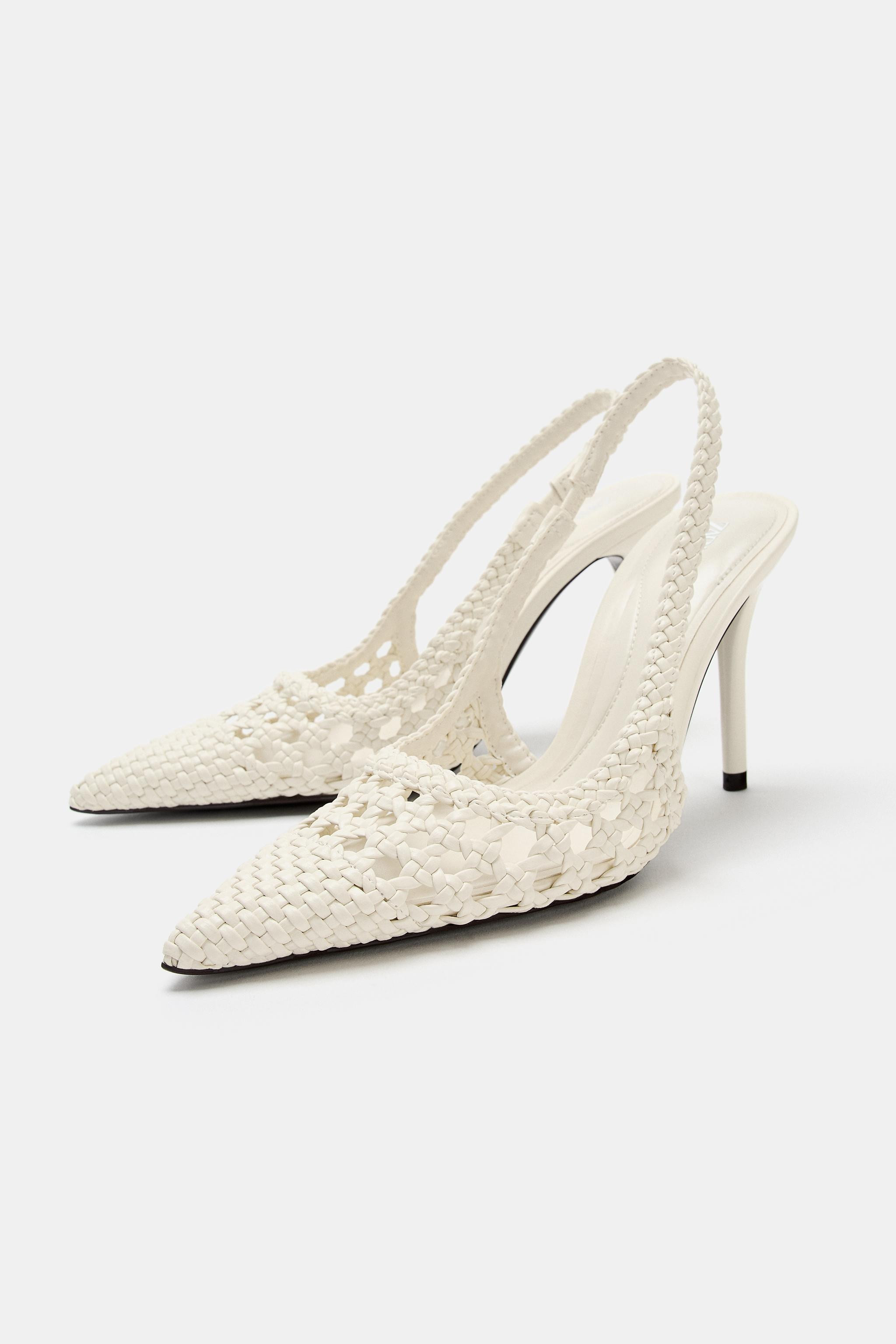 BRAIDED SLINGBACK HEELS | Zara US