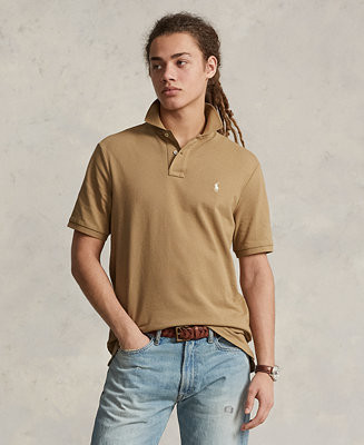 Men's Cotton Custom Slim Fit Mesh Polo Shirt | Macy's