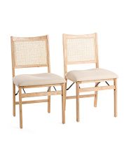 Set Of 2 Cane Back Folding Chairs | Marshalls