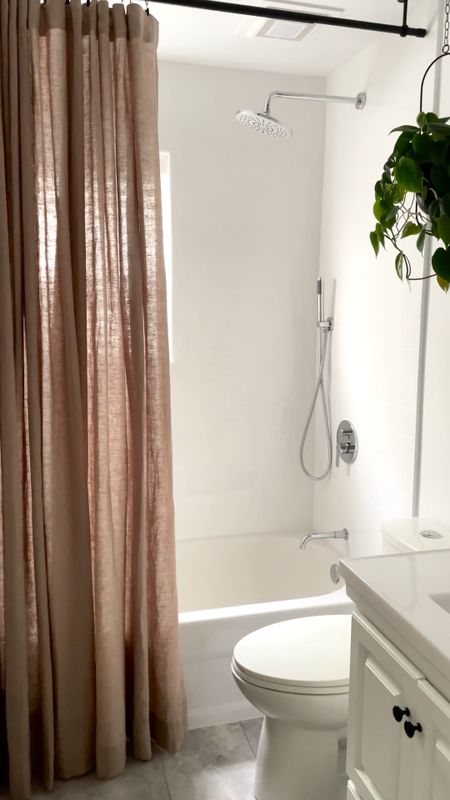 Two Pages affordable custom curtains. 
Curtains: Lacey 100% linen drapery soft top
Colour: Safari
Header style: 4 in 1 
Liner type: unlined 
Jaylon adjustable curtain rod


#LTKVideo #LTKHome