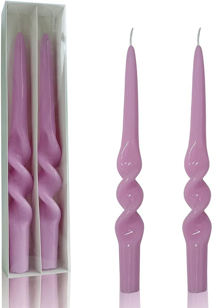 Long Tapered Candle Spiral Candlesticks - Gedengni 9 Inch Purple Twisted Candles Spiral Taper Can... | Amazon (US)