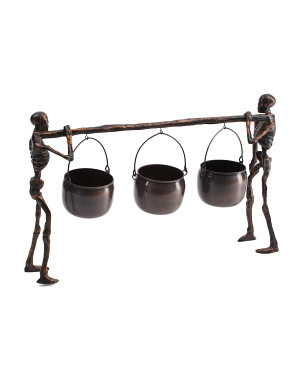 Skeleton Hanging Cauldrons On Stand | Halloween | Marshalls | Marshalls