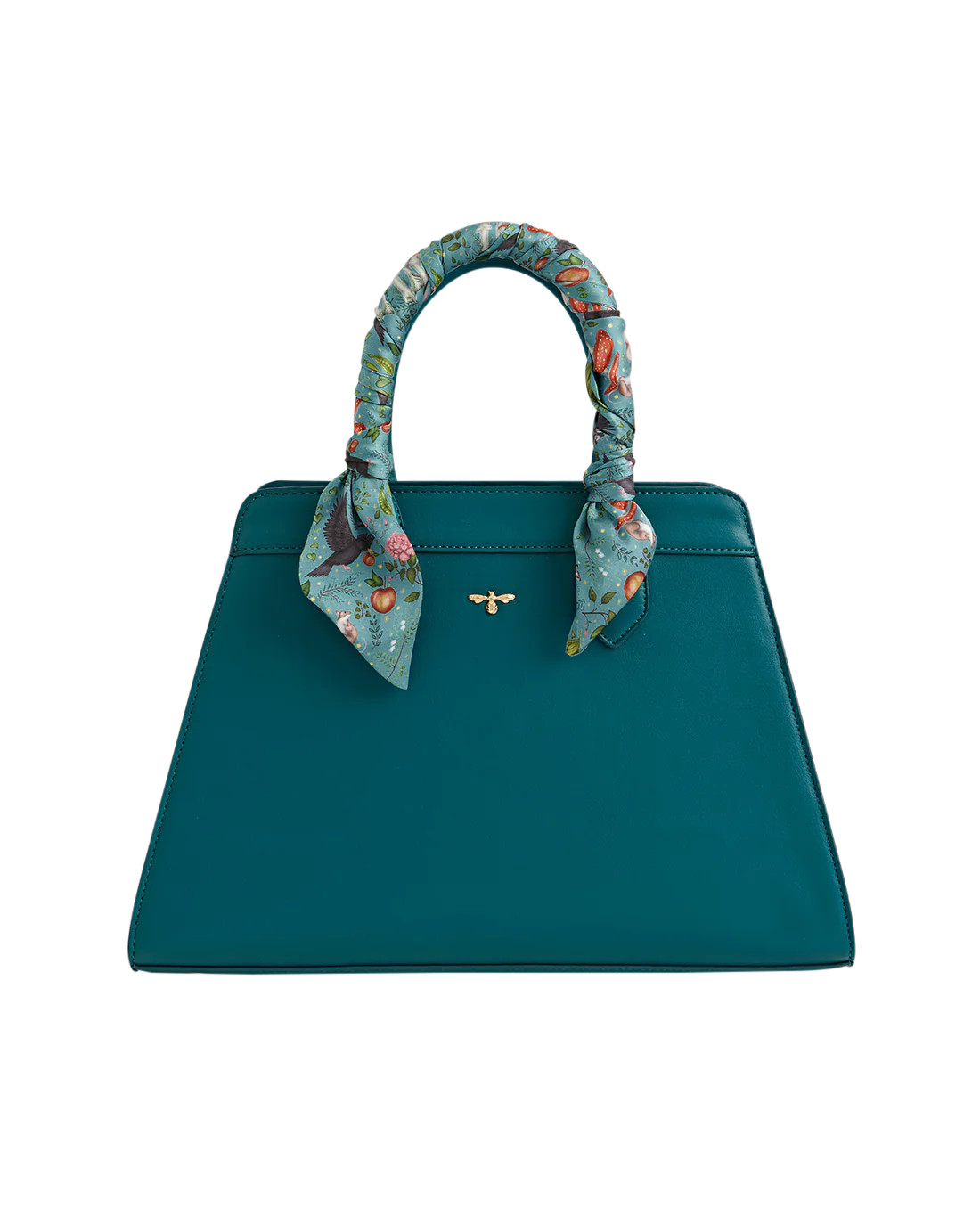 Mermaid Teal Alice Structured Tote Bag | Into The Woods Print | Fable England | Fable England