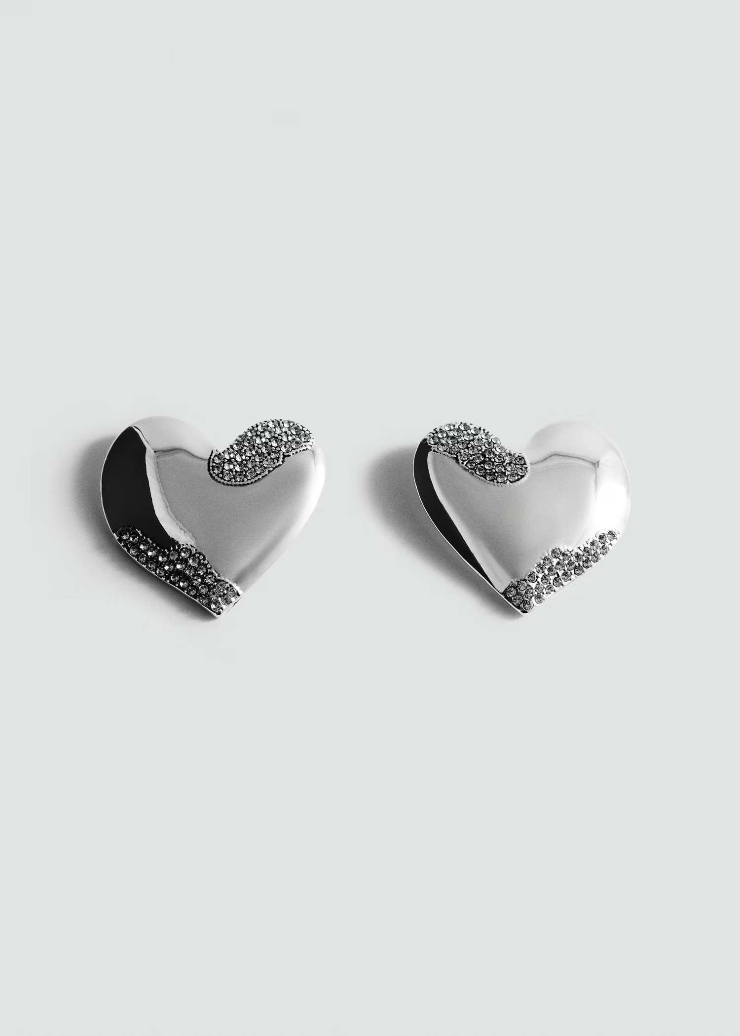 Rhinestone heart earrings | Mango (US/MX/AU)