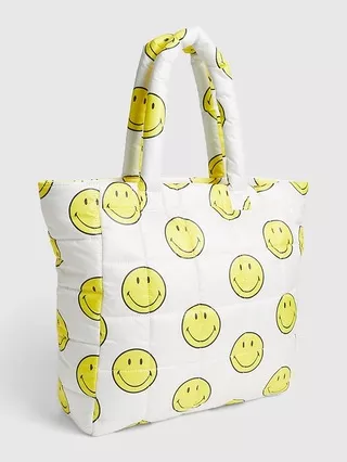 Happy Face Circle Straw Tote Bag – Fashion CITY