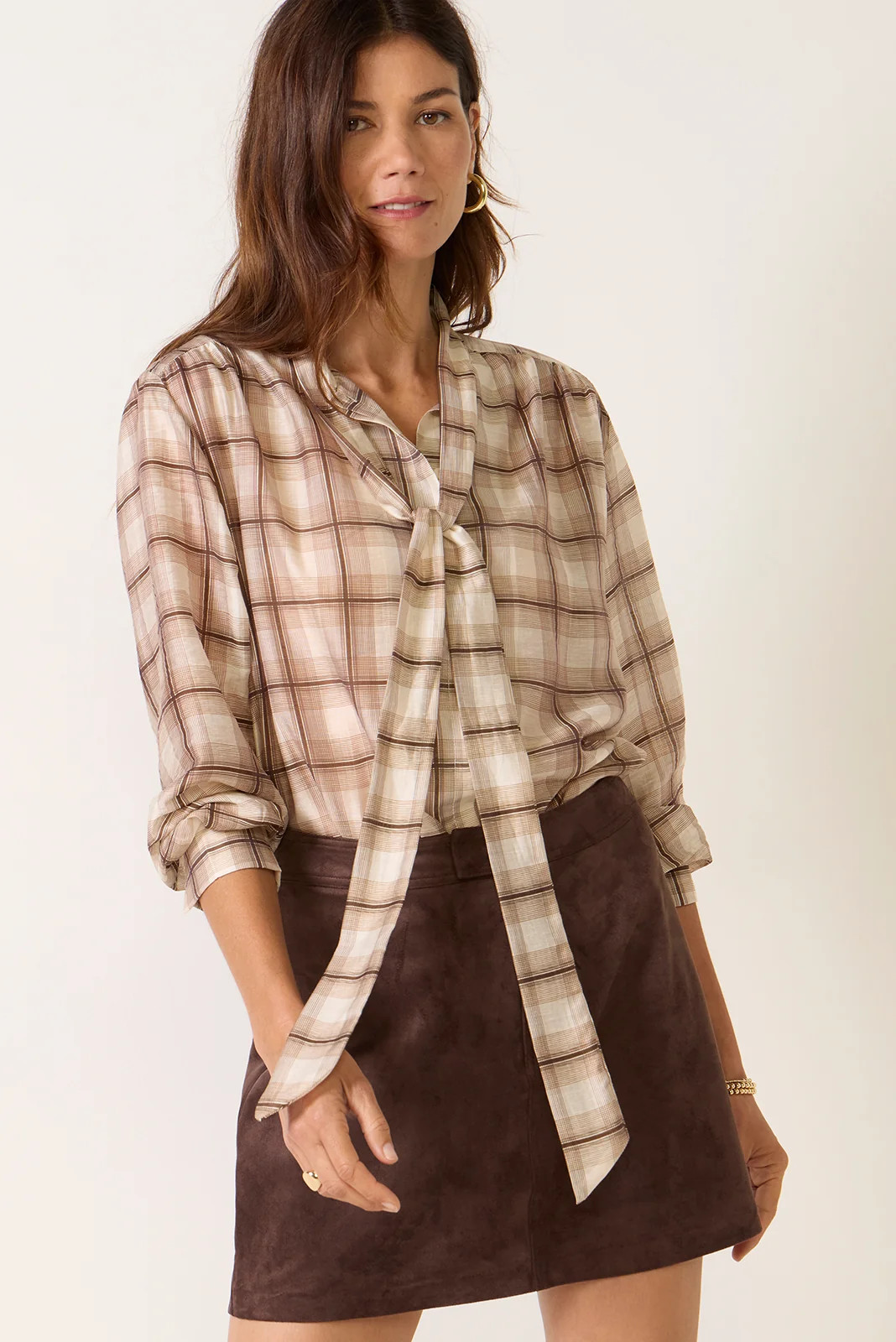 ASTR Women's Mabry Top, Size XL, Brown | Evereve