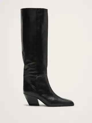 Italian Leather Knee-High Boot | Banana Republic (CA)
