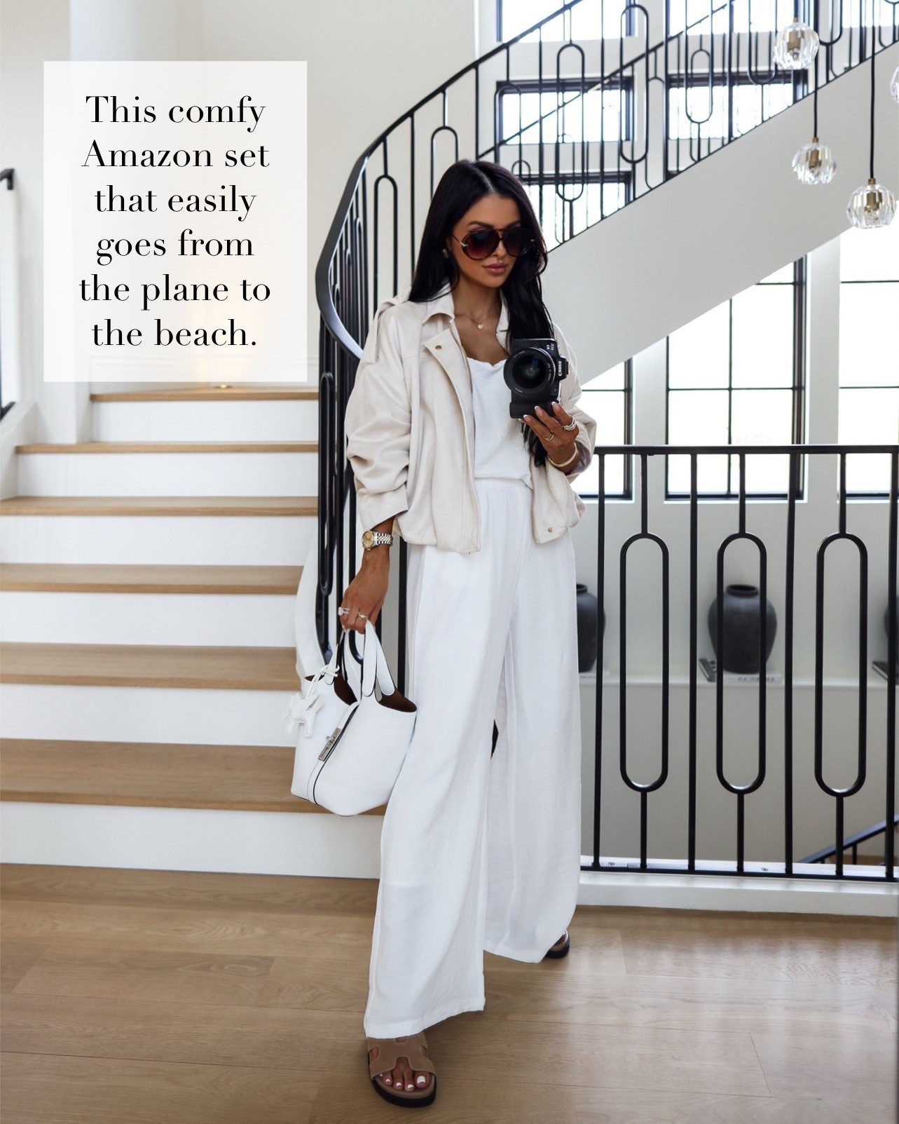 Sale alert! This Hermes-inspired bag from Amazon is 25% OFF! Styled with this comfy white Amazon set is one of my favorite travel looks. It’s incredibly comfortable for long travel days but still looks chic and elevated. I love pieces like this that can go straight from the plane to the beach and still feel polished.

Amazon set - wearing an XS

miamiamine Amazon white matching set chic travel outfit plane to beach outfit comfortable vacation style elevated loungewear effortless resort look travel day outfit idea


#LTKTravel #LTKSaleAlert #LTKootd