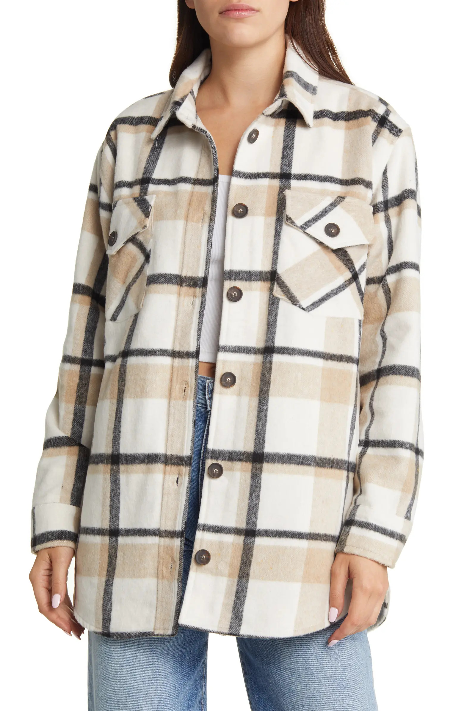 Thread & Supply Plaid Flannel Shacket | Nordstrom | Nordstrom
