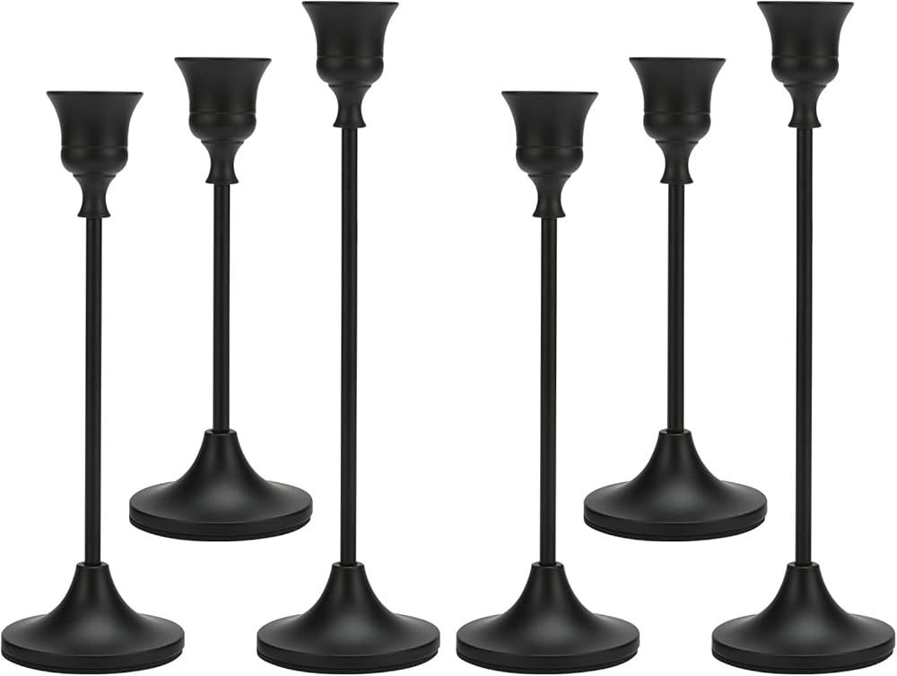 Anndason Set of 6 Candlestick Holders Candle Holder Taper Candle Holders Candle Holder Decorative... | Amazon (US)