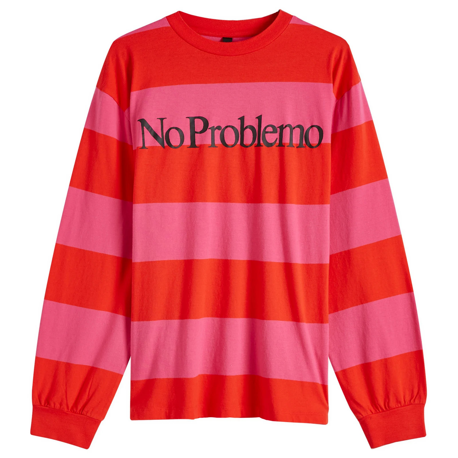 No Problemo Men's Striped LS T-Shirt in Red, Size Small | END. Clothing | END. Clothing