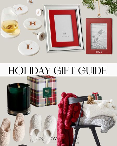 On sale at pottery barn!! Check out these amazing gift ideas that are all on sale!!! I have given the monogram coasters to so many people on my list and I have them myself! I also love giving a candle and throw blankets! And a monogram picture frame is always a thoughtful gift for grandparents. 

#LTKstyletip #LTKGiftGuide #LTKhome