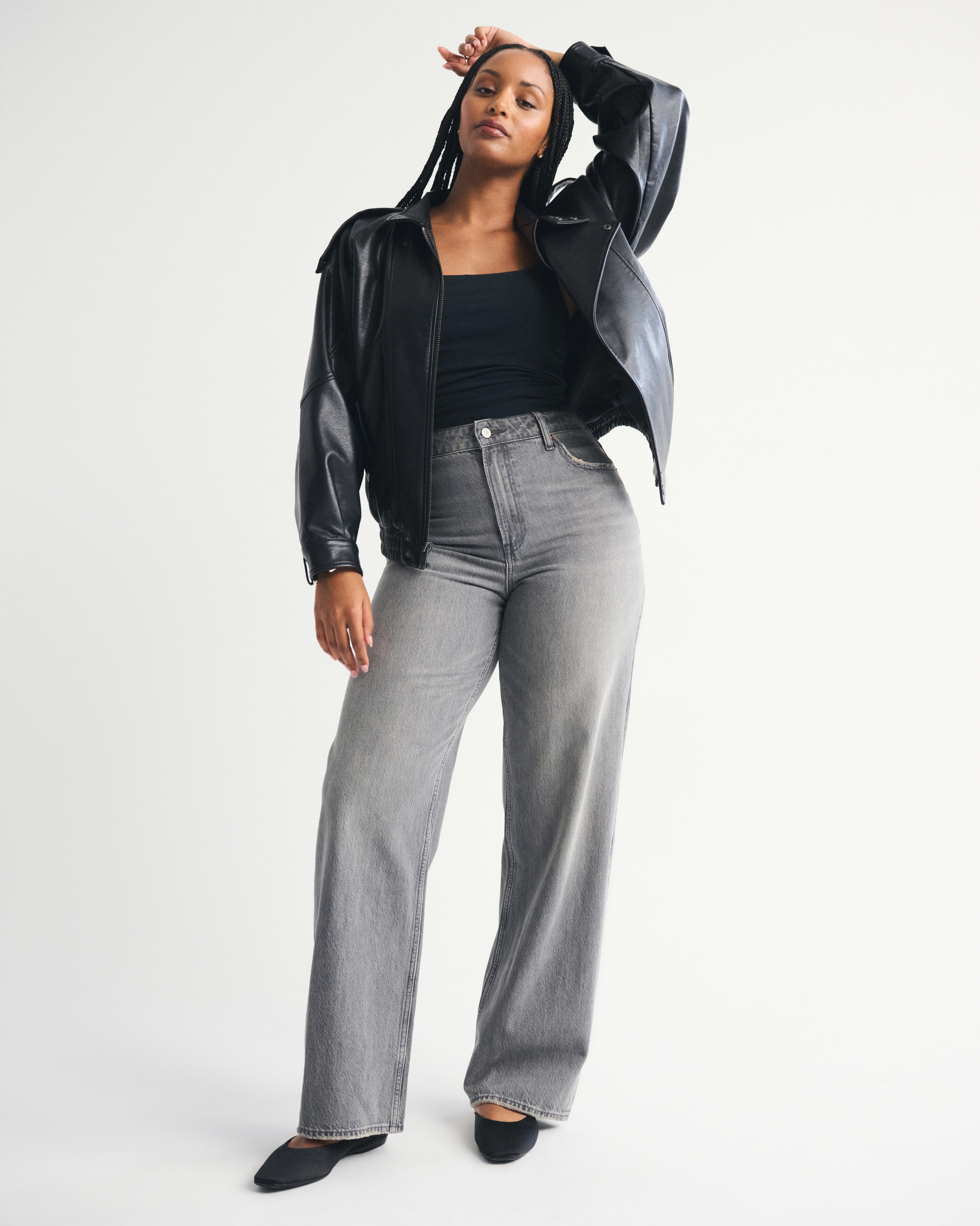 Curve Love High Rise Loose Jean | Abercrombie & Fitch (US)