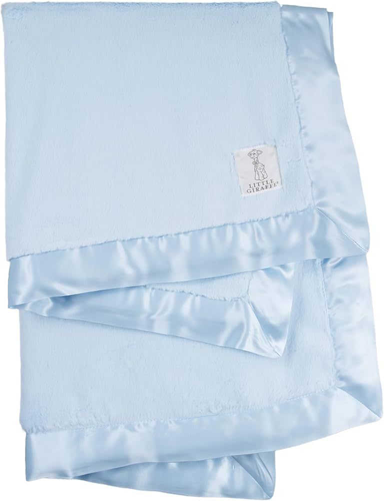 Little Giraffe Baby Blanket - Luxe Soft Blanket with Satin Trim - Baby Stroller Blanket - Newborn... | Amazon (US)