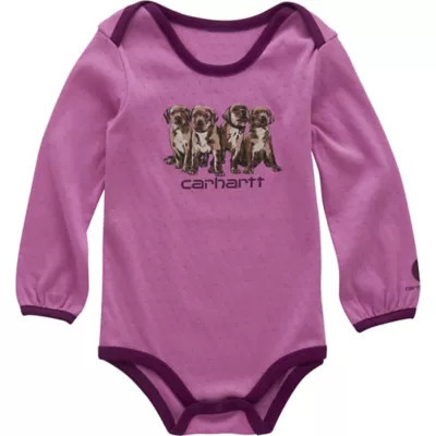 Carhartt Long-Sleeve Puppy Bodysuit for Babies | Tractor Supply