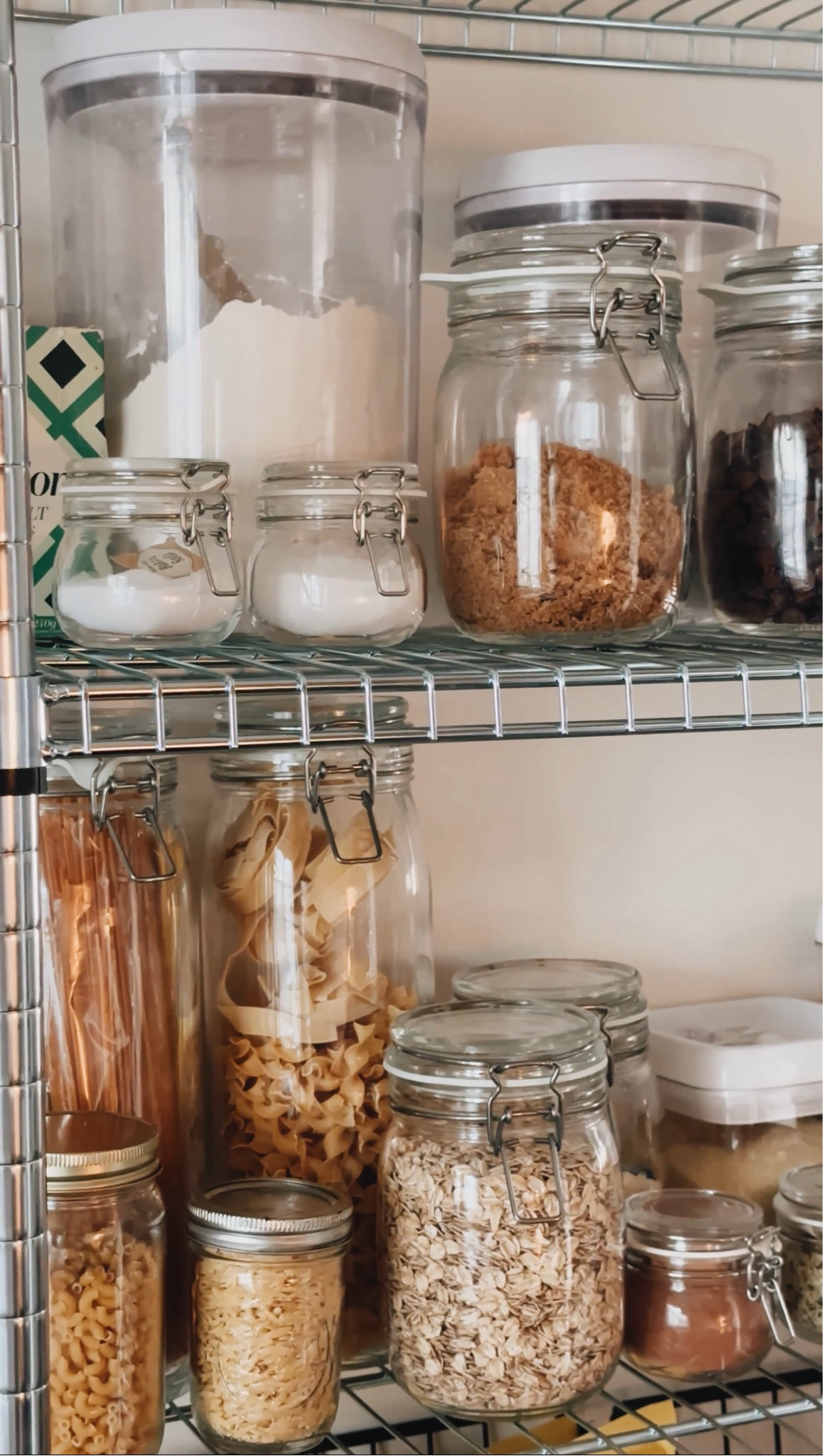 My wire kitchen shelves and jars. I got my shelves & some of my jars at ikea which I can’t link but I’ve linked similar!! ✨ #home #kitchen #pantry 

#LTKHome