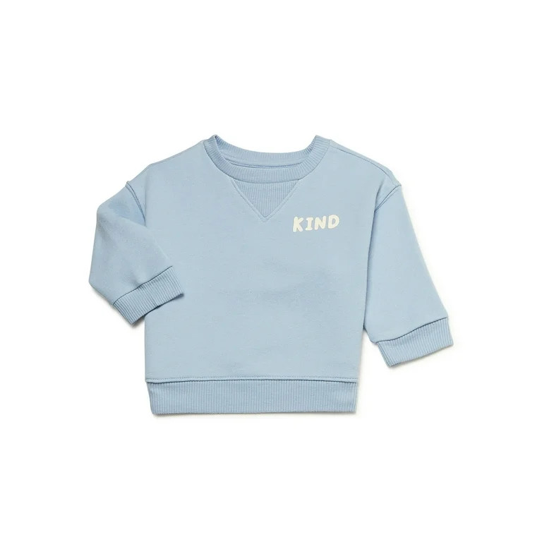 easy-peasy Baby Solid French Terry Crew Sweatshirt, Sizes 0/3-24 Months | Walmart (US)