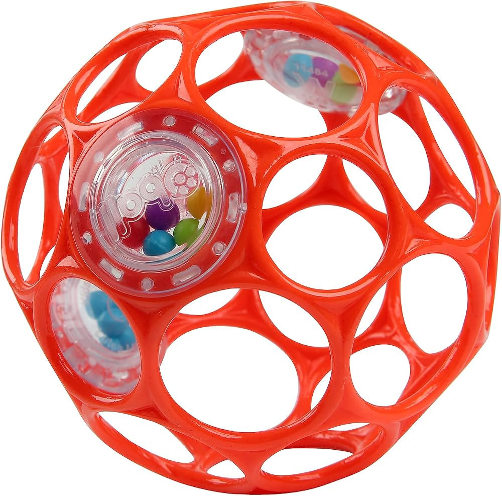 Bright Starts Oball Easy-Grasp Rattle BPA-Free Infant Toy in Red, Age Newborn and up, 4 Inches | Amazon (US)