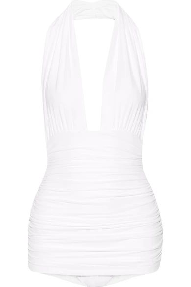 Bill ruched halterneck swimsuit | NET-A-PORTER (US)