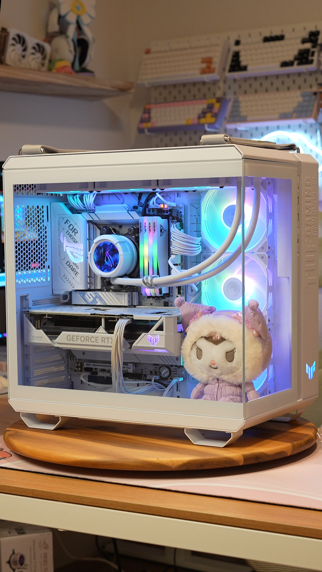 All white ASUS TUF gaming PC build 

 