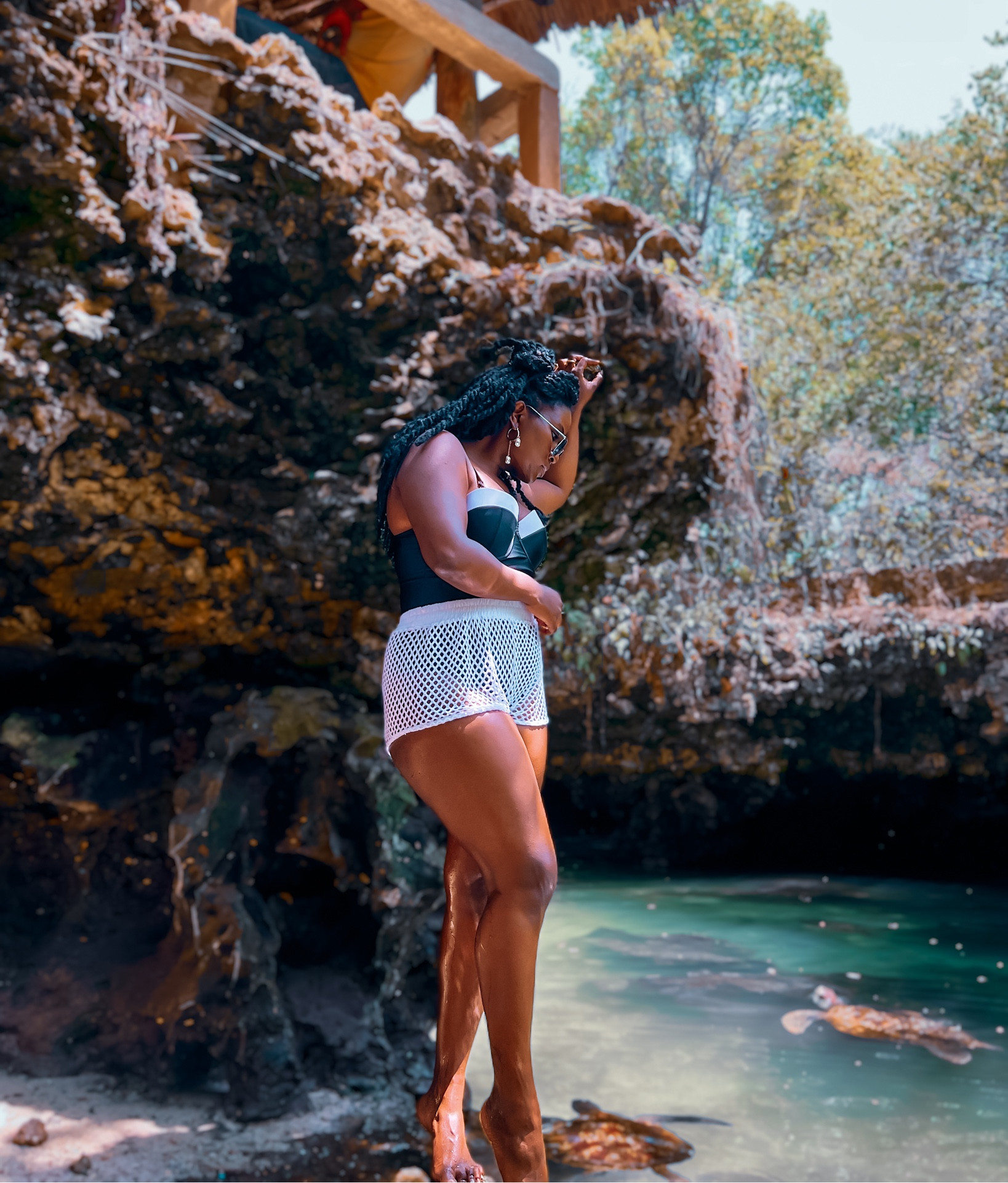 One of my go to swim suits for a quick staycation or vacation in Zanzibar is a simple black and white swimsuit 

White beach shorts ,swim wear , Travel outfit, Vacation outfit, knit swim suit coverup , black and white swim suit  

#LTKFind #LTKtravel #LTKswim