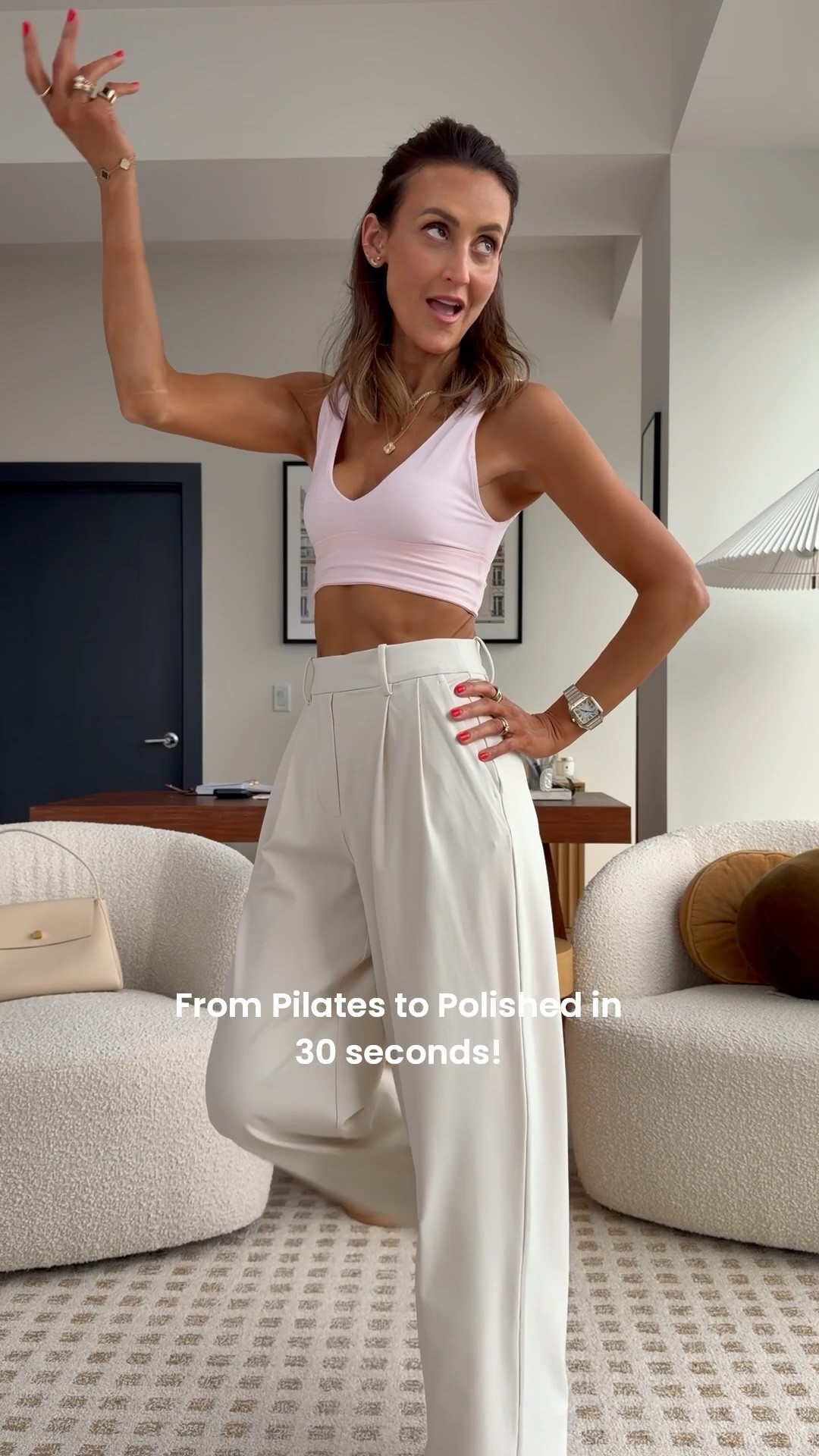 From Pilates to polished in 30 sec 💕✨ comment POLISHED and I’ll send you links to shop the looks! 

Start with a simple set for your workout sesh, then layer their tailored trouser and structured jacket over it. The pieces are lightweight, comfortable, and polished enough to run errands, meetings, or coffee without feeling underdressed.

I’m size 4 on legging and bra! Xs on pants and jacket!

#LTKgrwm #LTKootd #LTKfitnessgoals