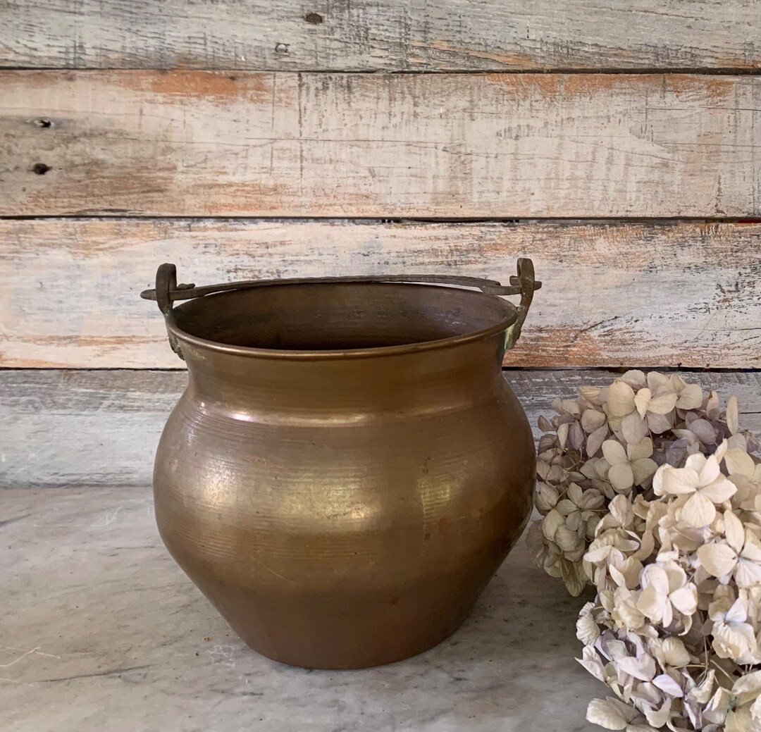 Copper Pot With Metal Handle - Etsy | Etsy (US)