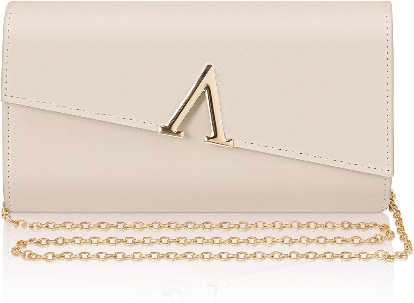 Larcenciel Nude Clutch Purses for Women, Fashion Envelope Evening Bags with 2 Chain Straps, Chic ... | Amazon (US)